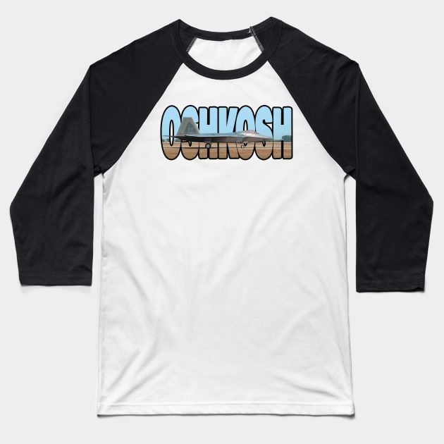 Oshkosh Taxi Baseball T-Shirt by Requesting Flyby